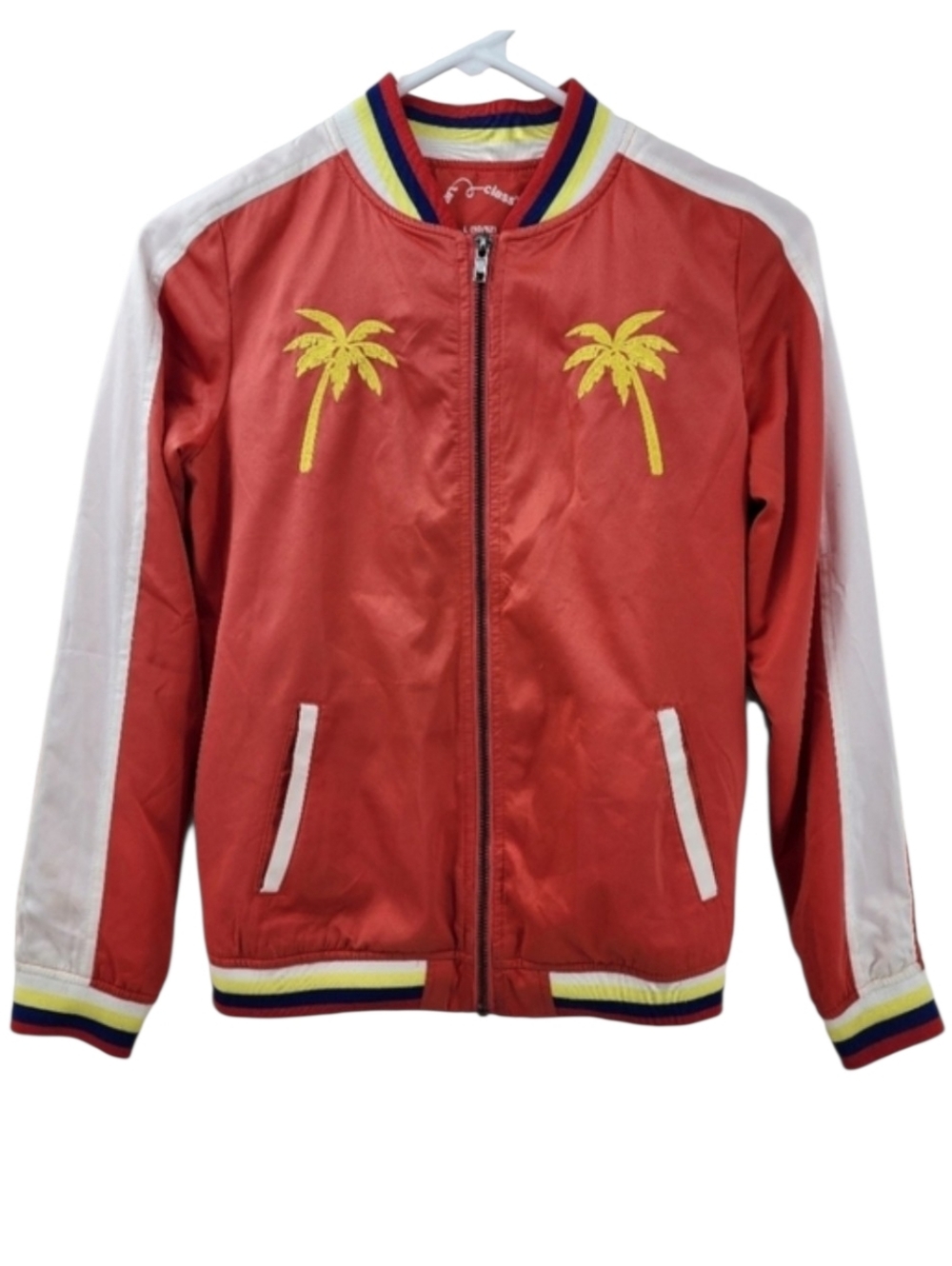 Art Class Retro Jacket Girl's Size Large 10/12 Palm Trees Endless Summer Jacket